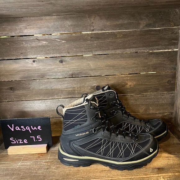 Mens Vasque Coldspark Black Insulated Waterproof Snow Winter‎ Boots Size 7.5 M - Picture 1 of 7